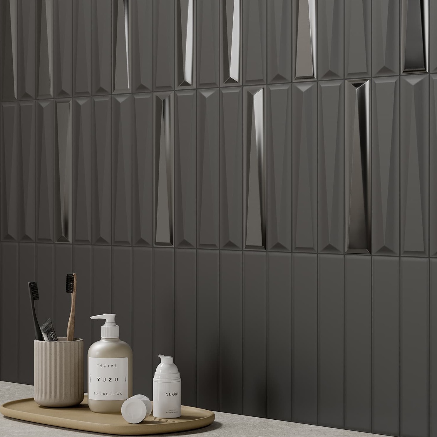 La Fabbrica Ava Up Lingotto Black Matte 10X10 - 192022